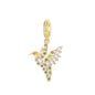 Prayer Cross Elephant Airplane Suitcase Charm 925 Sterling Silver Charms fits for Bracelets Necklace Pendant Bead Charms Jewelry Gift for Women Family - color: Golden Hummingbird Charm