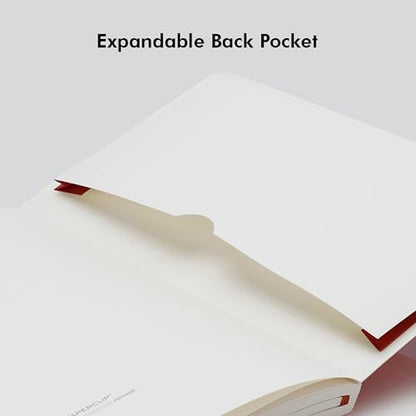 myPAPERCLIP Executive Series A5 Checks/Square Grid Notebook | 192 Pages, 80 GSM, Soft Cover, A5 (5.83 x 8.27 in) | Flat Lay | Bookmark, Elastic Closure & Back Pocket | Red - color: Red, size: A5, Checks