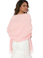Sumolux Scarf for Women Pashmina Shawls Wraps for Evening Dresses Wedding Bridesmaid Gifts Winter Warm Soft Scarves - color: Pink