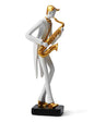 HAUCOZE Music Decor Musician Statue Saxophone Sculpture Figurine Music Lovers Gift for Studio Living Room Office 10 Inch