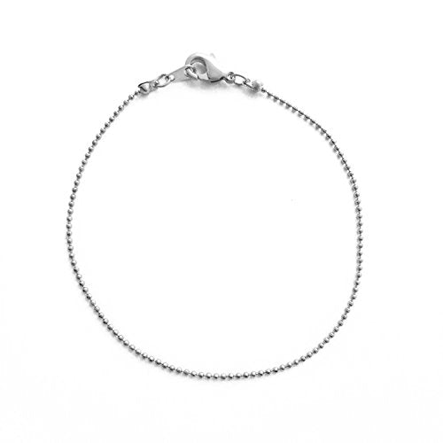 Honeycat Thin Ball Chain Plain Bracelet in 18k Gold Plate, 18k Rose Gold Plate, or Silver | Minimalist, Delicate Jewelry - color: Silver