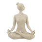SIMON'S SHOP Yoga Statues, Yoga Lady Sculpture, Beige Meditation Yoga Figurines for Shelf Table Mantel Decor, Decorative Pieces for Zen Garden Yoga Studio, 9.5 inch Tall