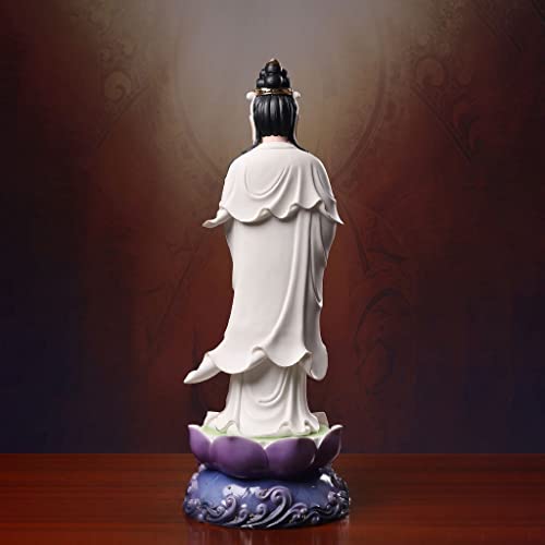 Sculpture Meditating Statue Zen Ceramic Bodhisattva Statue Household Lucky Enshrining Meditation Statue Ornament Figurine Sitting