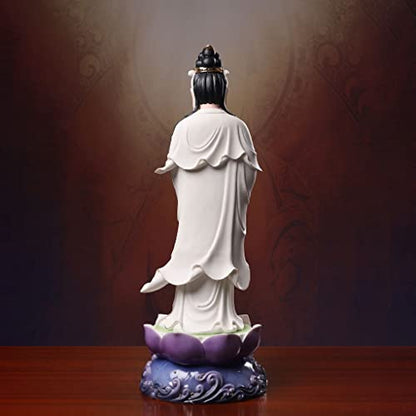 Sculpture Meditating Statue Zen Ceramic Bodhisattva Statue Household Lucky Enshrining Meditation Statue Ornament Figurine Sitting
