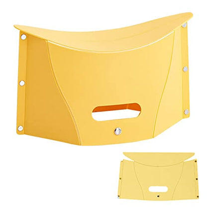 Folding Portable Camping Hiking Stool, Lightweight Collapsable Foldable Chair for Travel Gathering BBQ Subway Library Backpacking Outdoor Ultralight Mini (Yellow) - color: Yellow