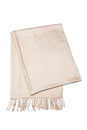 Sakkas 78" X 28" Rayon from Bamboo Soft Solid Pashmina Feel Shawl/Wrap/Stole - color: Caramel
