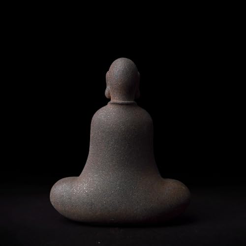 Faceless Buddha Statue - Solid Cast Iron Buddha Figurine, Indoor Outdoor Zen Decor for Spiritual Room Meditation - style: Egoless