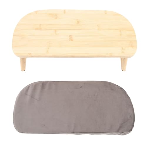 Wooden Meditation Bench Ergonomic Detachable Soft Cushion for Yoga Meditation Stool for Home Yoga Practice and (Grey) - color: Grey