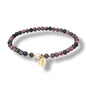 4mm Natural Gemstone Beads Stretch Bracelet for Women, With Freshwater Pearls, Energy Gem Birthday Gift for Her 7.2” - color: Rhodonite