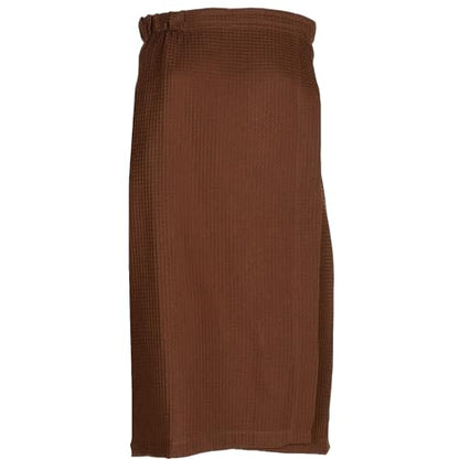 Women's Waffle Weave Spa Wrap - Lightweight, Breathable, One-Size-Fits-Most (29" Long) - color: Mocha Brown
