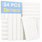 24 Acoustic Panels Wedge Sound Absorbing Acoustic Treatment Tiles 10x10x1inches Studio Noise Cancellation 26kg/m3 High Density Acoustical Walls Dampening Foam Fire Retardant AZ1134 White - color: Pearl White, size: 24 Pieces - 10x10x2 in