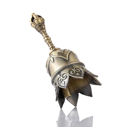 Super Loud Brass Hand Call Bell for Ringing at Wedding, Lotus Hand Bells for Seniors Bedside, Teacher Classroom Bell Dinner Bell Tibetan Bells Meditation Bell, Gift for Bedridden Mom(Bronze)