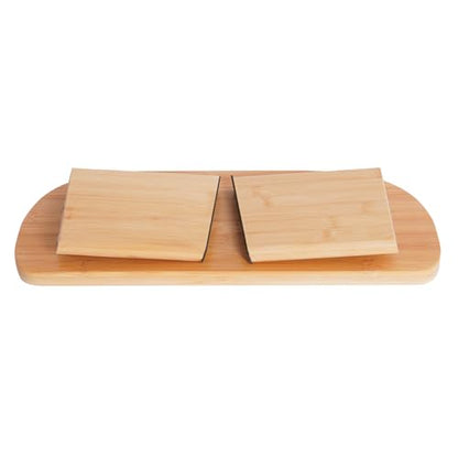 TFCFL Meditation Bench, Foldable& Ergonomic Meditation Stool, Bamboo Wood Kneeling Stool with Velvet Cushion, for Yoga or Sitting (Gray)