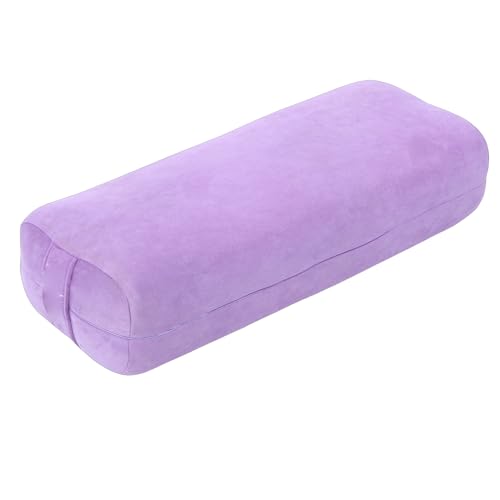 Fockety Meditation Cushion, Rectangular Sponge Meditation Pillow, Easy Carry Handle Washable Cover Supportive Skin Friendly Comfortable Floor Pillow for Yoga Women, Moms Use (Purple) - color: Purple