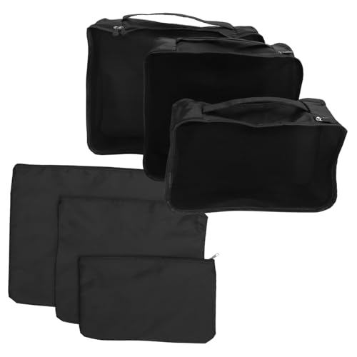 FOMIYES Closet Organizer Bag Set 6pcs Storage Bag Window Fabric Storage Bin for Blankets Clothes Luggage