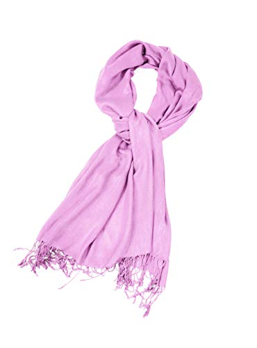 Sakkas Large Soft Silky Pashmina Shawl Wrap Scarf in Solid Colors - color: Blush Pink