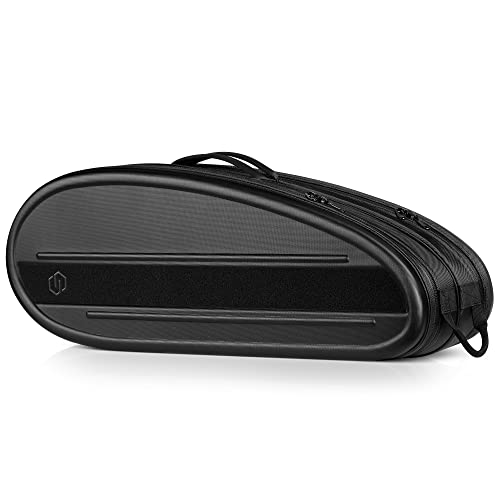 Savior Equipment Pro Touring 30" Tactical Tennis Bag 30" Double Gun Pistol Case Carrying Backpack, Semi-Hard EVA Shell Storage, Fully Customizable MOLLE Panel Organizer - color: Obsidian Black II