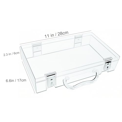 Clear Hinged Plastic Containers,Keepsake Storage Boxes Plastic,Display Case Use for Storage and Organization Jewelry,Tools, Office supplies,Pet supplies, DIY materials,Use as handbags