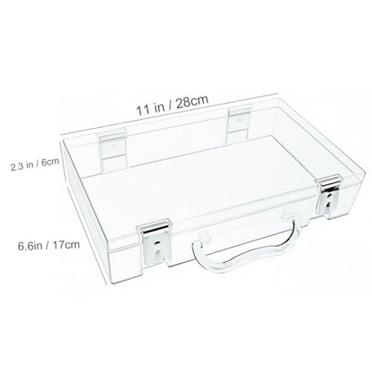 Clear Hinged Plastic Containers,Keepsake Storage Boxes Plastic,Display Case Use for Storage and Organization Jewelry,Tools, Office supplies,Pet supplies, DIY materials,Use as handbags