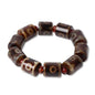 Tibetan Dzi Beads Bracelet Mala Beads Luxury Jewelry Agate Elastic Bracelet Amulet Bangle Attract Good Luck for Women and Men Friend Mother's Day Valentine's Day Christmas Birthdays Gift