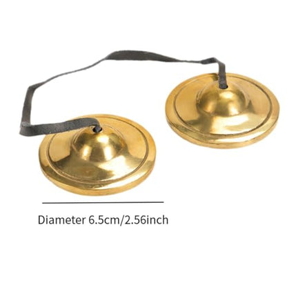 Tingsha Cymbals Tibetan Meditation Bells 6.5cm Yoga Awakening Bells Meditation Chime Bells for Sound Therapy- D