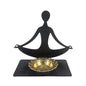 Fenteer Yoga Holder Burner Decorative Iron Art Abstract Figure Table Centerpiece Desktop Ornament for Living Room SPA, Style B