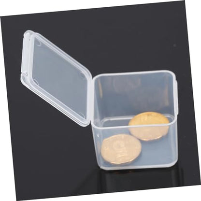 LIFKOME 50pcs Transparent Plastic Storage Box Mini Organizer for Crafts Tools and Medicine Durable Material for Easy Identification and Convenient Use