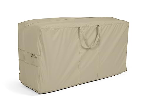 Covermates Cushion Storage Bag - Weather Resistant Polyester, Weather Resistant, Water Resistant Zipper, Cover Accessories, 48Wx 16D x 22H, Khaki - color: Elite Khaki Polyester, size: 48Wx 16D x 22H