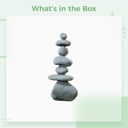Seven-Star Gray Stone Zen Garden Decor, Stacking Stone Sculpture for Mini Sand Table, Ideal for Bonsai and Floral Art, Suitable for Karesansui Micro Landscape