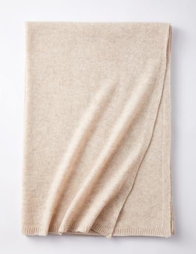 Soft Cashmere Blend Wrap Chic Scarf Stole for Women Wayfarer Travel Extra Large 87"x28" - color: Mottle Camel