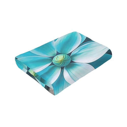 Zen Blanket Anti Pilling Throw Blue Lotus Flower Bloom in Water Fleece Flannel Lightweight Cozy Bedspread Living Room Women Adults and Kids Bed Sofa 60"X50" - color: Zen3