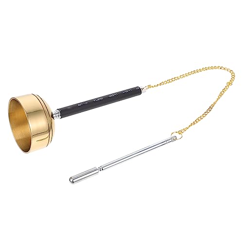 Toddmomy Flexible Telescopic Buddhist Chime with Clear Crisp Sound Smooth Safe Edges Simple Design Praying Instrument for Temple Rituals and Meditation Large Buddha Utensil and Home Decor
