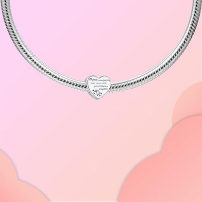 Prayer Cross Elephant Airplane Suitcase Charm 925 Sterling Silver Charms fits for Bracelets Necklace Pendant Bead Charms Jewelry Gift for Women Family - color: Family Ohana Charm