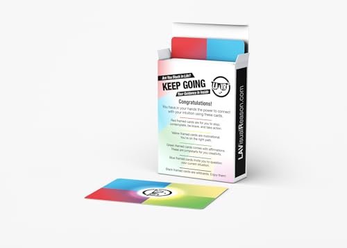 Keep Going | Deck of Cards | Tool for Self-Consiousness w/Questions, Affirmations, Motivational, & Stops Based on Your own Intuition: Trust Your Instincts | LA Visual Reason