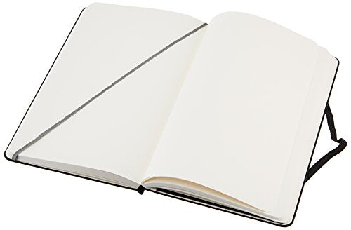 Amazon Basics Classic Blank Notebook, 240 Pages, Hardcover, Black, 5 x 8.25-Inch - size: 1 Pack, style: Unruled