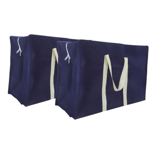 Ipetboom 2pcs Extra Large Moving Bags Zippers Heavy-duty Storage for Efficient Packing and Transport Non-woven Fabric for Home Travel and Sports