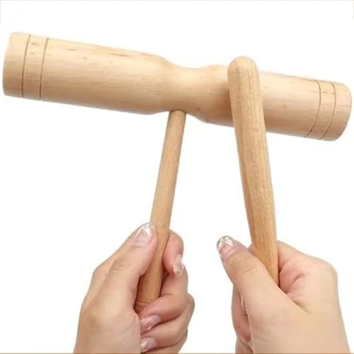 Wood Tone Block Percussion Instrument, Single Sound Tube/Twin Tone Block 1PC: Handheld Wooden Rhythm Block for Rehearsal, Performance, Ensemble Practice and Daily Percussion Session (SXT) - color: SXT