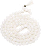 Natural AAA White Jade 108 Mala Necklace| White Jade Mala|108 Prayer Beaded Mala Necklace| Hand Knotted Mala Bracelet | Japa Mala| 8mm Round Beads| Meditation Tassel |Buddhist Mala