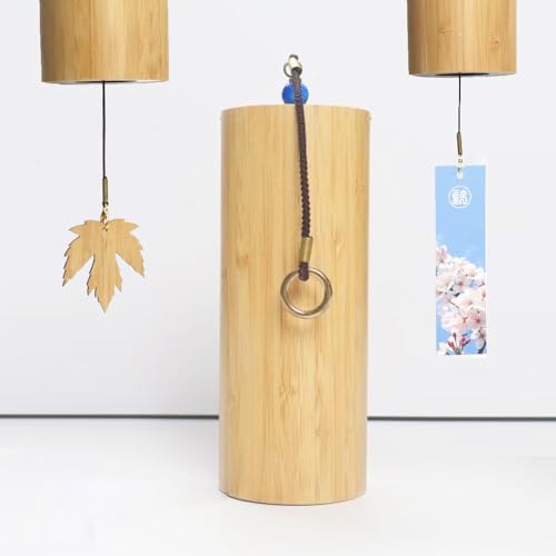 Handmade Wind Chimes Yoga Fine Meditation Musical Instruments Wind Chimes Outdoor Bamboo Wind Chimes Beautiful Sound Decoration Hanger Balcony with Hook Gifts Bianzhong, Bells