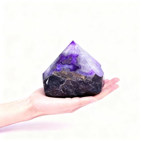 Natural Agate Stone Wand Crystal Wand Dyed Purple Irregular Quartz Column 1.7-2.2 Lbs - color: Dyed Purple, size: 1.7-2.2 Pound