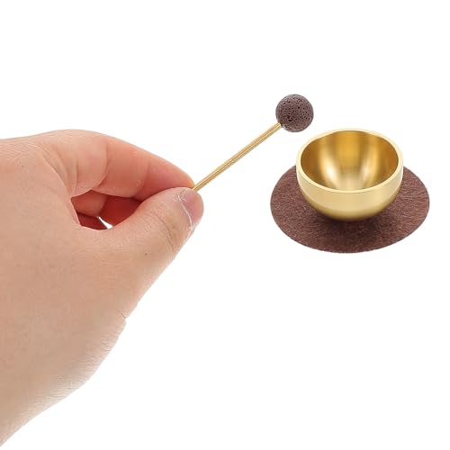 STAHAD Portable Mini Meditation Singing Bowl Set with Mallet and Cushion, Handmade Tibetan Sound Bowl for Yoga, Mindfulness, Chakra Balancing, and Travel Use