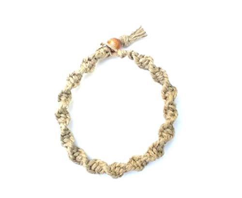 Hemp Bracelet Handmade with Natural Hemp - Spiral Twisted Style