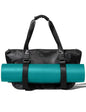 Yoga Mat Carrier: Extendable, Built-In Mat Straps & Laptop Pocket. Carry All Yoga Gym Work Accessories. Large Yoga Gym Tote Bag for Women & Men - color: Black