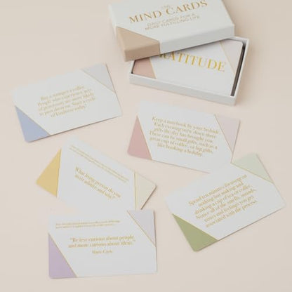 Mind Cards | 45 Cards for Daily Rituals, Gratitude & Journaling for Men and Women | Simple Steps to Positive Habits, Self Care for Busy Lives & Careers