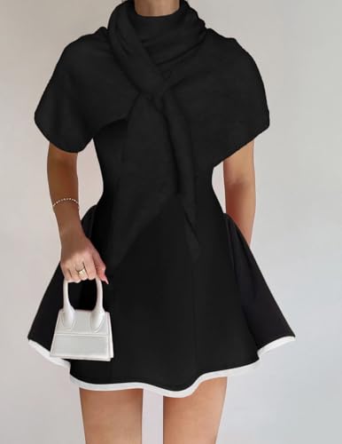 Shawl Wraps For Women,Womens Knitted Knotted Shawls Wool Cashmere Shoulder Top Sweater Shawl Scarf for Fall Winter - color: Black Gray