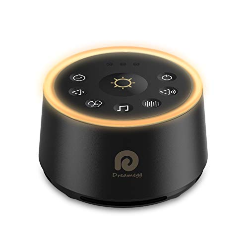 Dreamegg White Noise Machine - Sound Machine for Adult Baby Kid, Noise Machine for Sleeping with 24 Calming Sound, Ambient Nightlight, Continuous or Timer, Loud Sleep Machine for Home Nursery Office - size: Palm-sized (Standard)