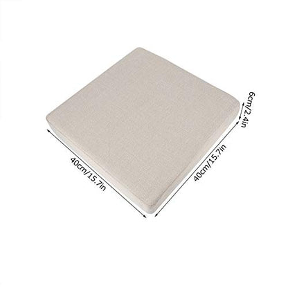 Household Square Floor Cushion for Yoga and Meditation, Removable Washable Meditation Mat Cushion - color: Square linen beige
