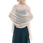 RIIQIICHY Scarf for Women Lightweight Solid Color Long Fashion Gauze Scarves Shawl Wrap - color: Ivory
