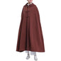 Unisex Meditation Buddhist Hooded Cloak Loose-Fit Comfortable Warm Prayer Robe Button Down Coat Poncho - color: Coffee, size: Large