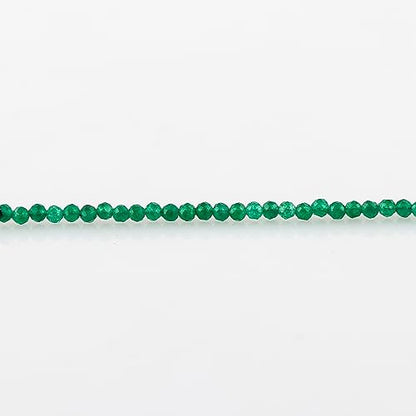 Natural Gemstone Beaded Bracelet, Microfaceted Crystals, Handmade Dainty Jewelry, Bohemian Plated Bracelet-Gift - style: Green Jade-Gemstone